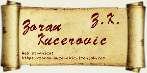 Zoran Kućerović vizit kartica